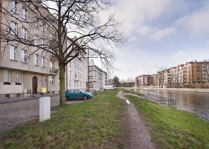 Lovely Down Town By The Motlawa River Gdansk